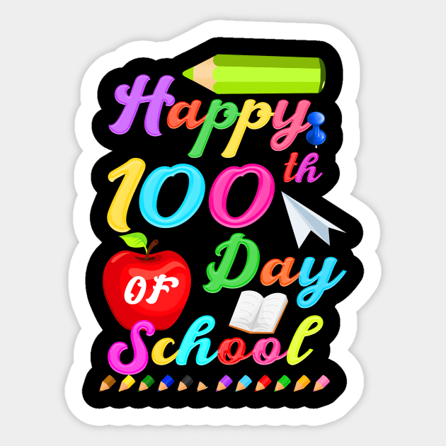 Happy 100th Day Of School Teachers Happy 100th Day Of School Sticker by Kokomo